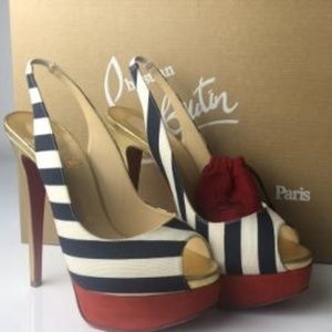 Christian Louboutin peep Toile Rayee